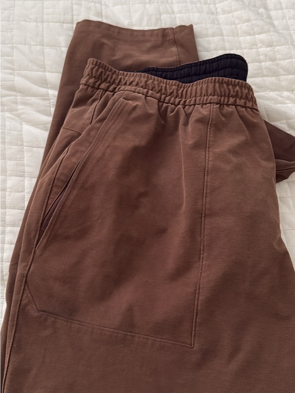 lululemon athletica Men's Brown Elastic-Waist Joggers